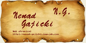 Nenad Gajicki vizit kartica